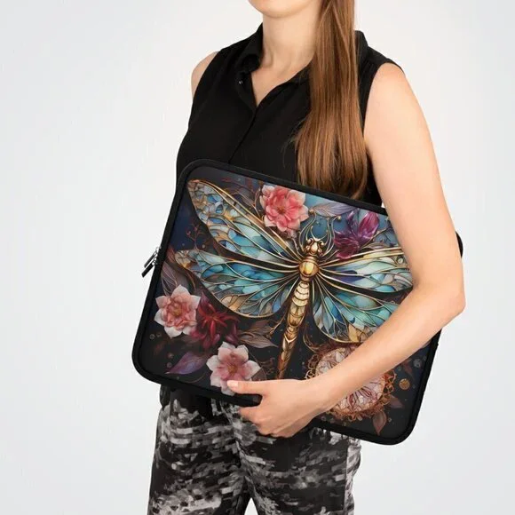 Dragonfly Laptop Sleeve, Laptop Sleeve w/ Zipper, Travel Sleeve for Computer - Picture 10 of 10